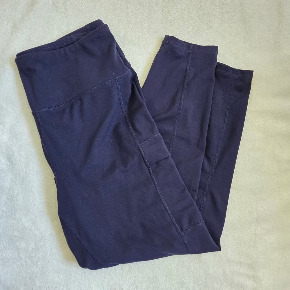Reebok XL Navy Blue Cargo Side Hidden Pocket Skinny Leggings